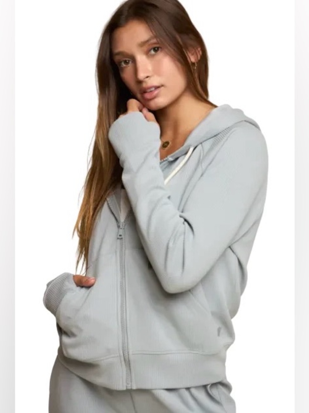 NEW FUNDAMENTAL COAST LATER ON RIB WOMEN’S FULL ZIP HOODIE IN SIZE SMALL